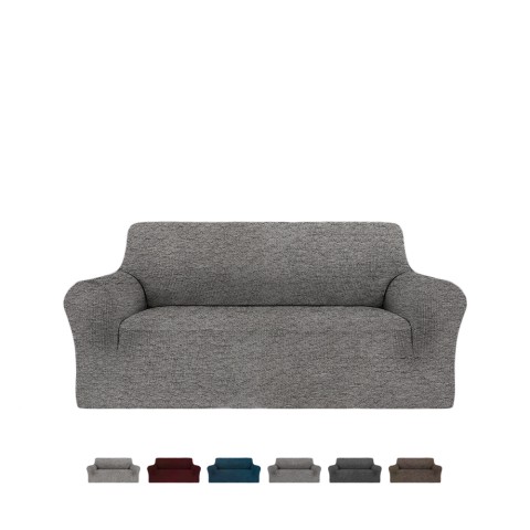 Capa de sofá de 2 lugares com braços em tecido elástico Fancy