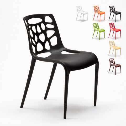 Cadeiras polipropileno anti uv design Connubia para cozinha bar Gelateria