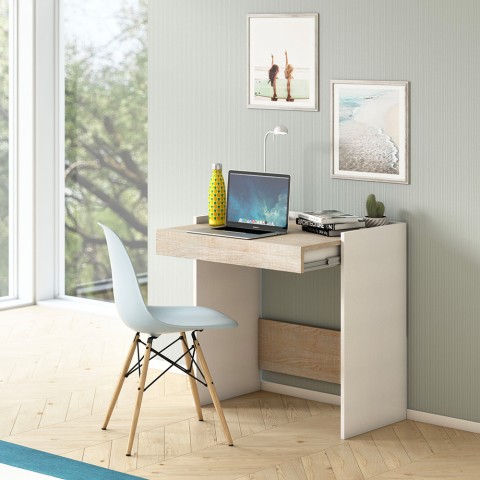 Secretária de escritório em casa 80x40 com gaveta moderna Home Desk Promoção