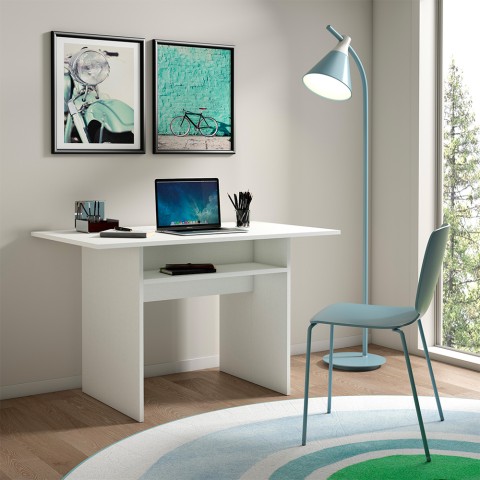 Mesa Extensível de Madeira Branca Moderna Elegante 120x35-70cm Oplà Promoção