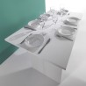 Mesa Extensível de Madeira Branca Moderna Elegante 120x35-70cm Oplà Estoque