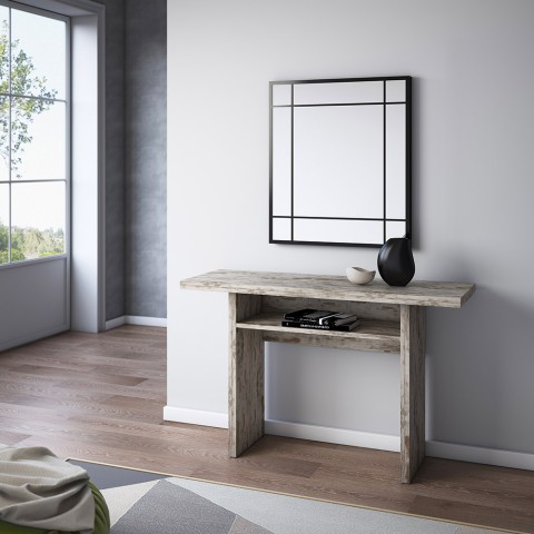 Mesa de consola extensível 120x35-70cm vintage madeira de mesa Oplà Promoção