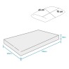 Colchão Quadrado 120x190 Ortopédico Memory Foam Super-Confortável Top Soft M Catálogo