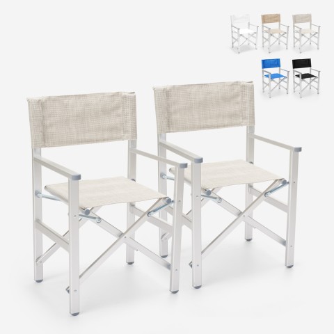 2 Cadeiras de Praia Dobráveis Portáteis Alumínio, Regista Gold Promoção