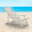 Cadeira Espreguiçadeira Praia com Braços Alumínio Dobrável Riccione Gold Lux Saldos