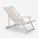 Cadeira Espreguiçadeira Praia com Braços Alumínio Dobrável Riccione Gold Lux Descontos