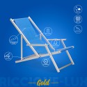 2 Cadeiras de Praia com Apoios de Braços Alumínio Dobráveis Riccione Gold Lux Venda