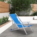 2 Cadeiras de Praia com Apoios de Braços Alumínio Dobráveis Riccione Gold Lux Oferta