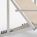 4 Cadeiras de Praia c/Apoios de braços Alumínio Dobráveis Riccione Gold Lux Estoque