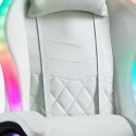 Cadeira de Gaming Branca Poltrona Massajadora LED Reclinável Ergonómica Pixy Plus Compra