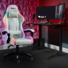 Cadeira Gaming Branca c/LED Reclinável Ergonómica Confortável Pixy Venda