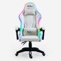 Cadeira Gaming Branca c/LED Reclinável Ergonómica Confortável Pixy Saldos