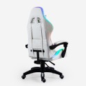 Cadeira Gaming Branca c/LED Reclinável Ergonómica Confortável Pixy Descontos
