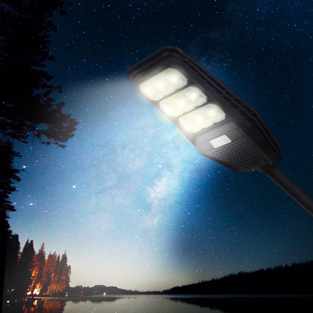 Luminária de rua solar LED 100W com sensor de movimento Solis M