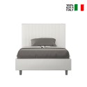Cama de Casal Moderna Elegante Couro 140x200 Goya F Oferta