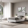 Cama de Casal Moderna Elegante Couro 140x200 Goya F Descontos